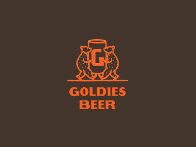 Goldies Beer Illustration bar beer brand id brand identity branding design graphic design illustration logo restaurant top shot unto dust vector