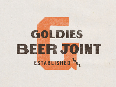 Goldies Beer Lettering bar beer branding design graphic design hand drawn hand lettering lettering logo top shot unto dust vector