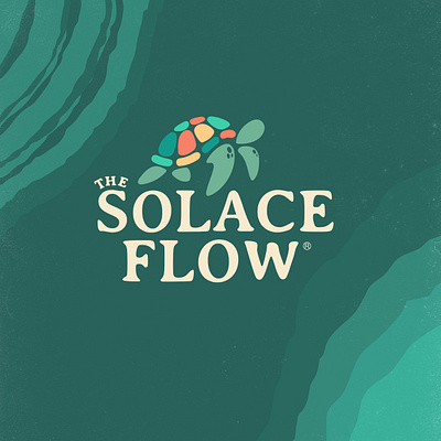 The Solace Flow Logo beach design flow logo solace therapy turtle vector