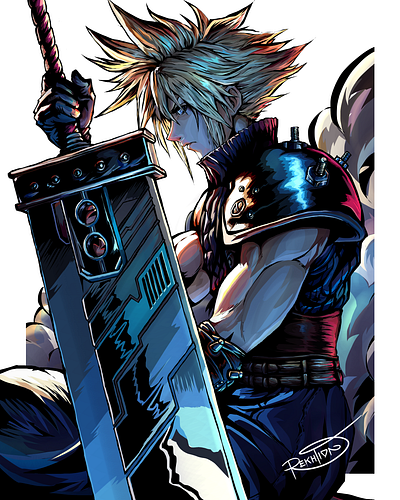 Cloud Strife by Rekhtion ⚡️ 039 bustersword sword