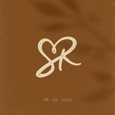 S & R Wedding Logo design heart logo sr wedding