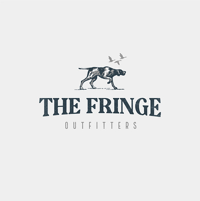 The Fringe Logo design dog fringe hunting logo outfitters