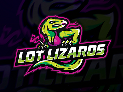 Lot Lizards Beer League Hockey Team Logo beer league design funny hockey lizards logo mascot
