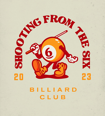 Shooting From The Six Logo billiards design illustration logo pool vintage