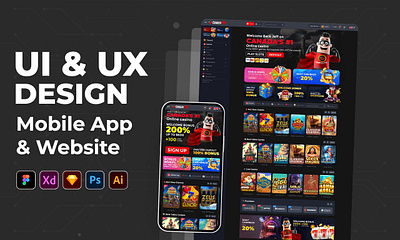 Canada 777 (Online Casino UI/UX Design) 3d branding casino figma graphic design mobile app design photoshop ui uiuxdesign website design