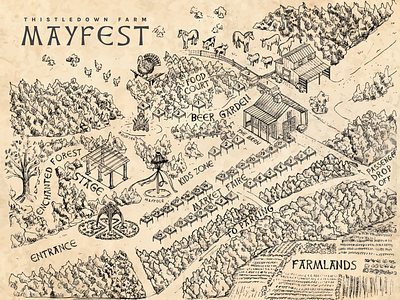 Mayfest 2024 Event Map advertising branding event branding event map graphic design illustration map