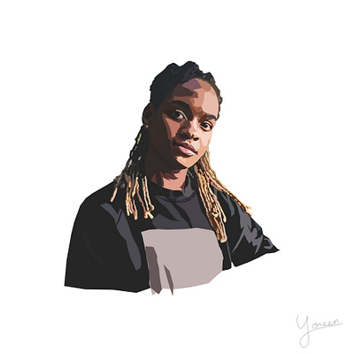 Portrait of the artist Koffee adobe illustrator art digital art graphic design illustration jamaica singer vector