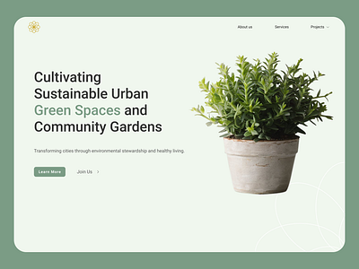 Harmony Gardens Website ui