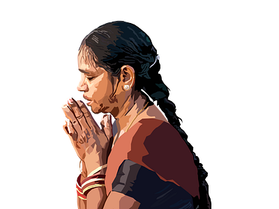 Prayer to the sun adobe illustrator art digital art gange illustration india vector