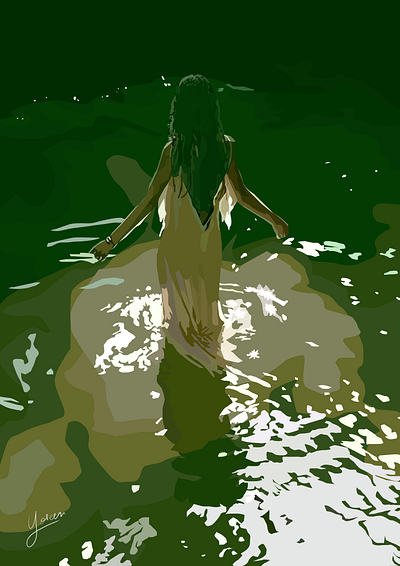 She was a (water) fairy adobe illustrator art digital art divine feminine illustration vector