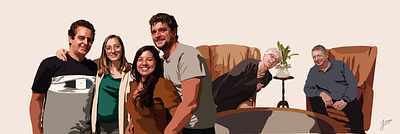 Family portraits adobe illustrator art digital art family illustration portrait vector