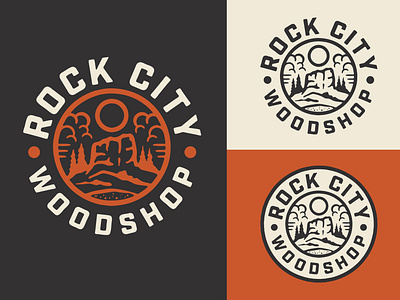 Rock City Woodshop Badge badge badgedesign castlerock colorado design outdoor outdoors rock rockcity sun texture tree wood woodshop woodworker woodworking