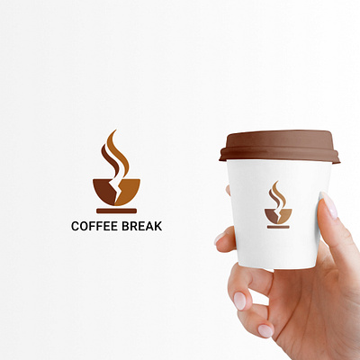 Coffee Break Logo break cafe coffee logo meaningful modern negative space restaurant