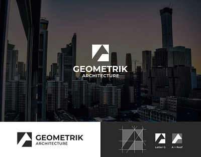 Geometrik Architecture Logo a logo architecture g logo ga logo geometric letter g logo modern negative space