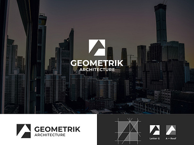 Geometrik Architecture Logo a logo architecture g logo ga logo geometric letter g logo modern negative space