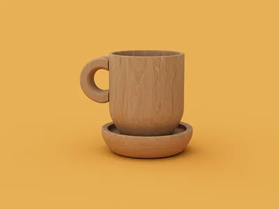 Wooden Cup 3d
