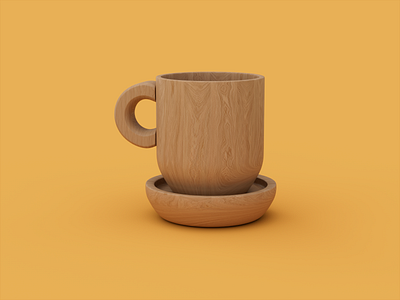 Wooden Cup 3d