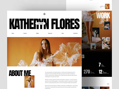 Portfolio Website Design for Katheryn Flores clean clean ui creative director creative director website landing landing page personal personal branding photographer photographer website portfolio portfolio site portfolio website ui web web design website