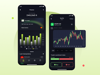 Design of Cryptocurrency Applications app ui ux