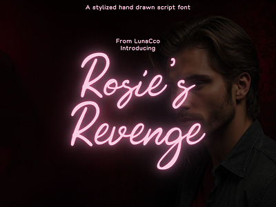 Rosie's Revenge Handwritten Script Font author branding font font design logo design typography