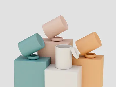 Colorful Cup 3d