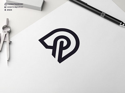 Monogram DP Logo Design awesome branding design design logo dubai enwirto graphic design icon illustration letter lettering logo logo dp logos minimal monogram