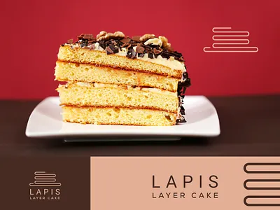 Lapis Logo cafe cake food lapis layer cake logo monoline restaurant