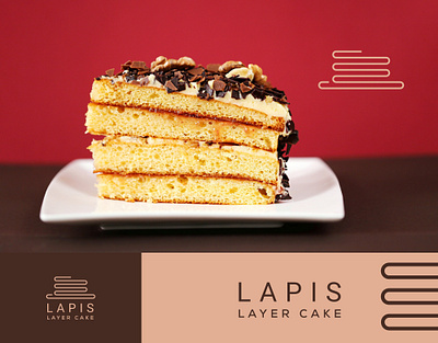 Lapis Logo cafe cake food lapis layer cake logo monoline restaurant
