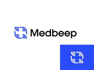 MedBeep beeper bold branding design geometric logo logodesign medical modern urgentcare