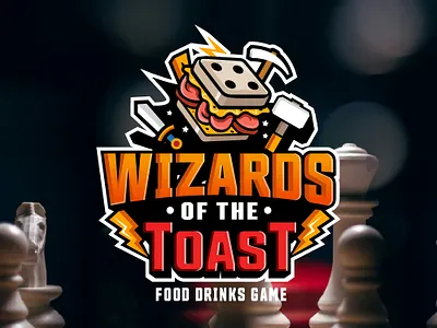 Game Board Logo board design drink food game gameboard logo