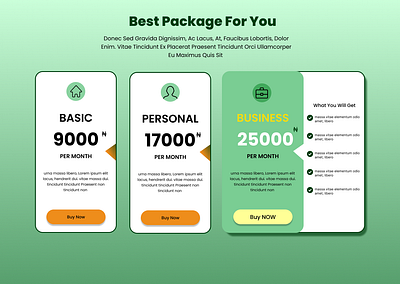 Greeneats subscription page branding design illustration ui ux