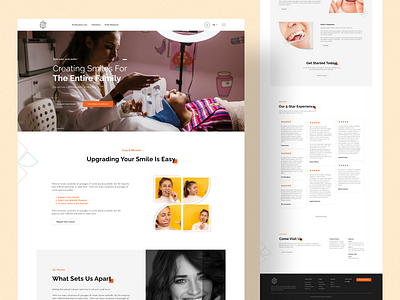 Orange Dental - a website landing page design for dentist product design saas design ui ui design uiux ux ux design web app design web design website design