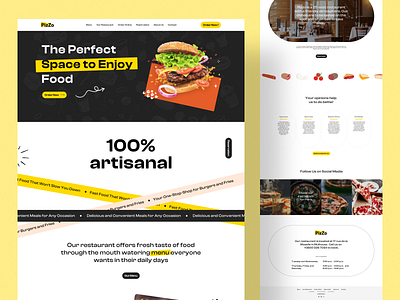 Pizzo - fastfood chain website landing page landing page product design saas design ui ui design uiux ux ux design web app design web design