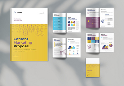 Content Marketing Proposal Template a4 agency branding brochure business business proposal design graphic design indesign magazine marketing proposal print project proposal proposal template