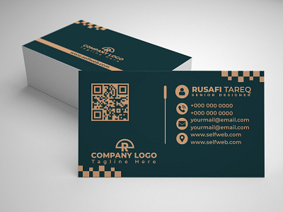 Professional Elegant Business Card Design Project: corporate elegant graphic