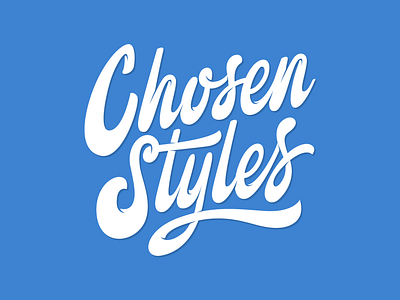 Chosen Styles - Hand Lettering Logo custom logo graphic design hand drawn hand lettering lettering logo modern logo typography