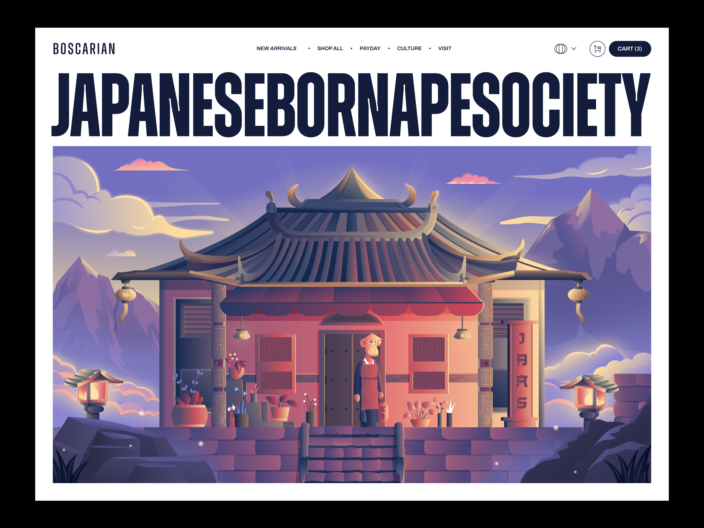 Jbas - NFT Website Concept design header hero illustration illustrator nft opensea ui vector web design