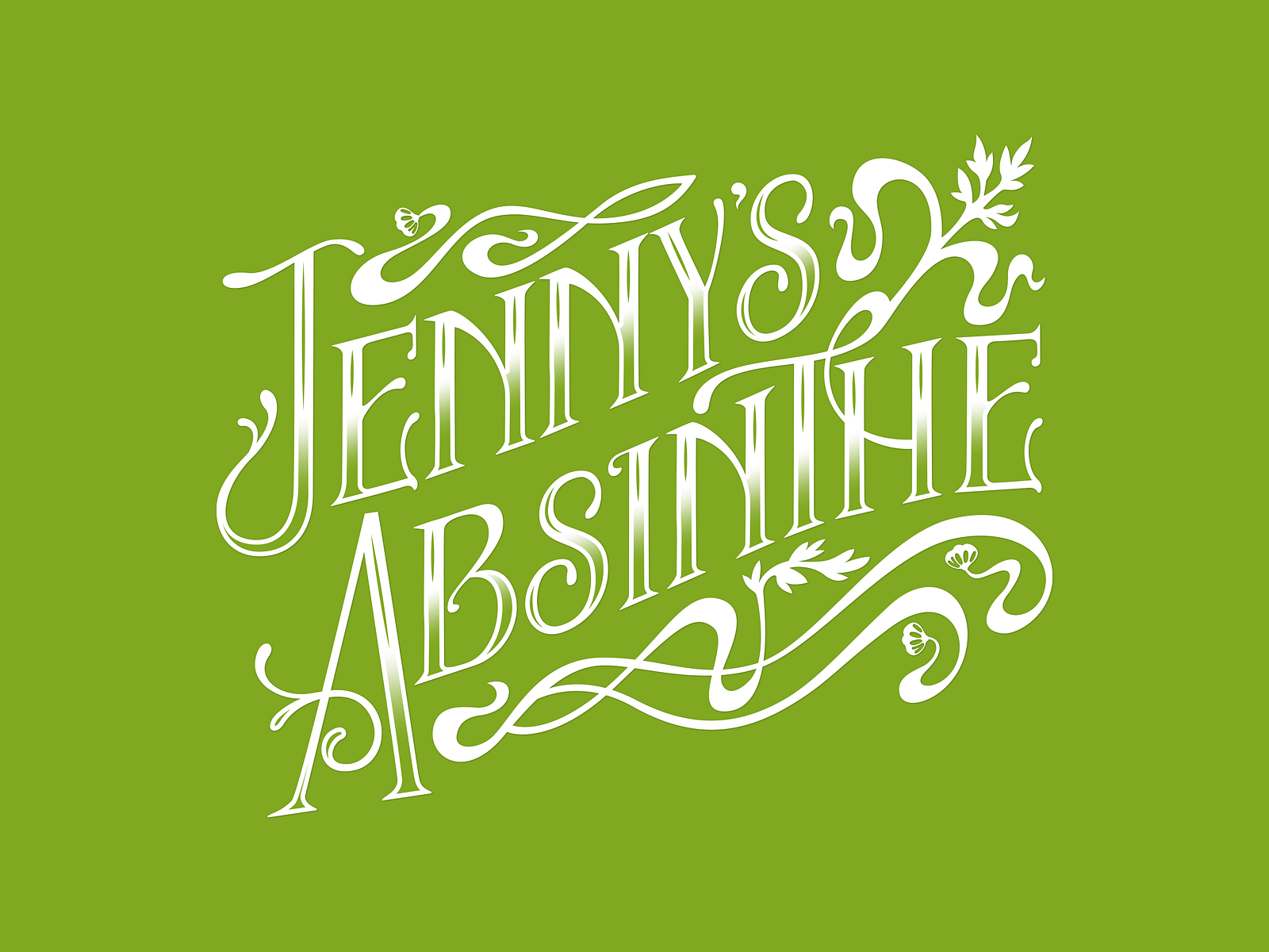 Jenny's Absinthe - Hand Lettering Logo by Sabrina Carballo on Dribbble