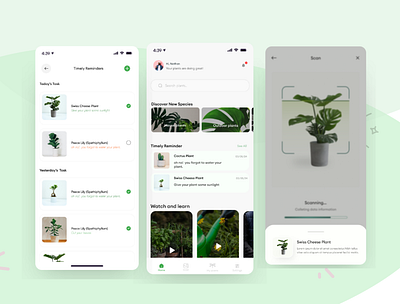PlantSync ( Plant care App) branding graphic design motion graphics ui