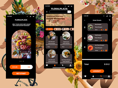 Bouquet Shop Mobile App figma mobile design ui ux