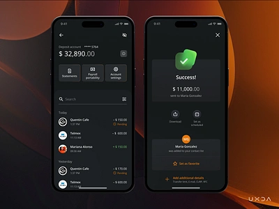 A Vibrant and Enjoyable Digital Banking Experience app design banking cx dark ui design finance financial fintech illustration mexico south america success screen ui user experience user interface ux ux design
