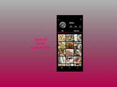 Daily UI Challenge #006 User Profile dailyui dailyui006 dailyuichallenge design ui uiux userinterface userprofile uxui