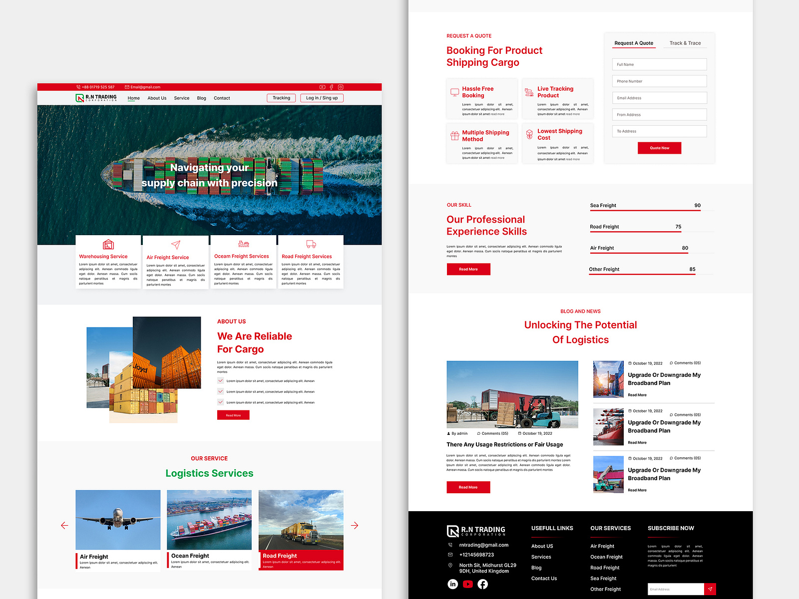 Cargo website design by Kamal Hossain on Dribbble