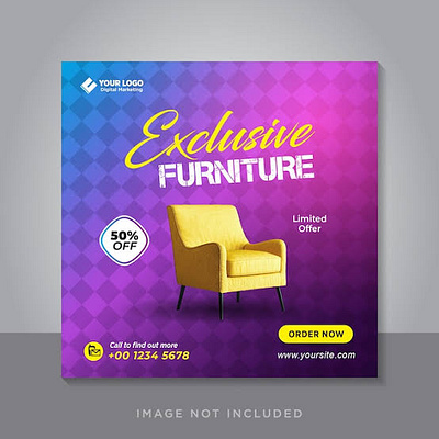Social media creative Ad Furniture Sell Design design