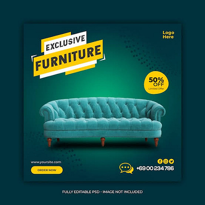 Social media creative Ad Furniture Sell Design design