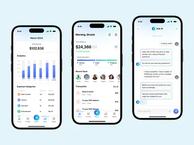 Finance Management Application finance finance app finance design fintech mobile app ui ux