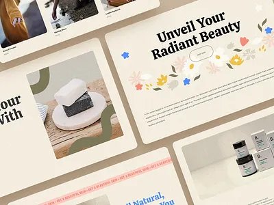 Skin Care Website Layout beauty fashion layout skincare style ui ux website