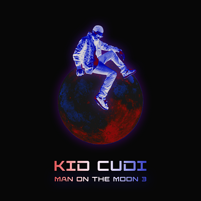 Kid Cudi - "Man On the Moon 3" album cover design concept cover art graphic design