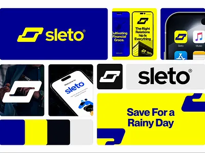 Sleto - Branding Case Study bank branding banking brand design brand identity branddesign branding branding design case study design fintech fintech branding graphic design investment logo logo branding logo type minimal modern design money saving redesign