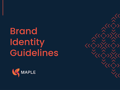 Maple Brand Guidelines branding design graphic design illustration logo typography vector